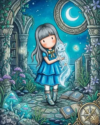 Gorjuss Girl With Apple Basket Paint By Numbers 