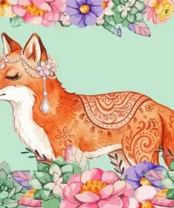 Cute Fox Paint By Numbers