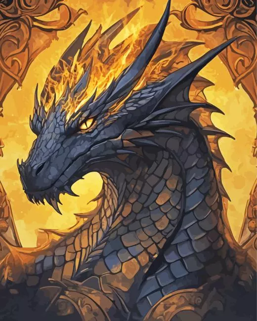 dragon-portrait paint by numbers Dragon Portrait Paint By Numbers