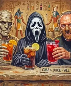 Friends Drinking Paint By Numbers