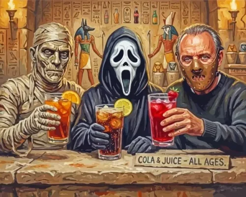 Friends Drinking Paint By Numbers 