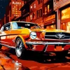 Orange Classic Car Paint By Numbers