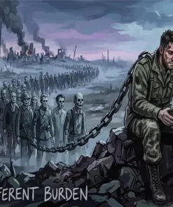 Sad Soldier Art Paint By Numbers