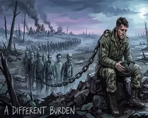 Sad Soldier Art Paint By Numbers 