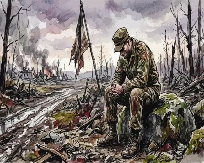 sad soldier paint by numbers Sad Soldier Paint By Numbers
