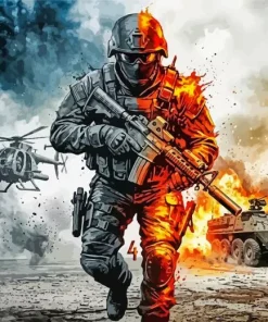 Soldier In War Paint By Numbers