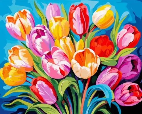 Vibrant Tulips Paint By Numbers