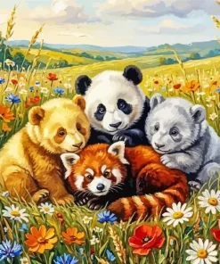 Adorable Pandas Paint By Numbers