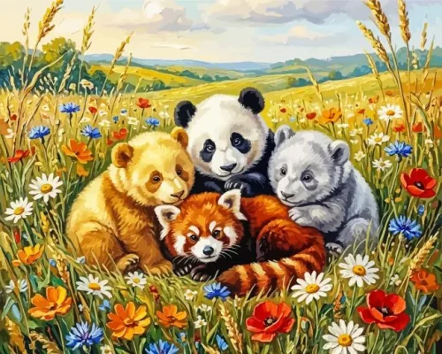 Adorable Pandas Paint By Numbers