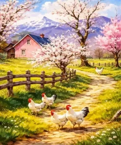 Chicken Farm Paint By Numbers