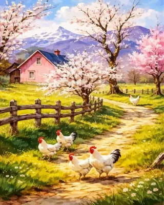 Chicken Farm Paint By Numbers