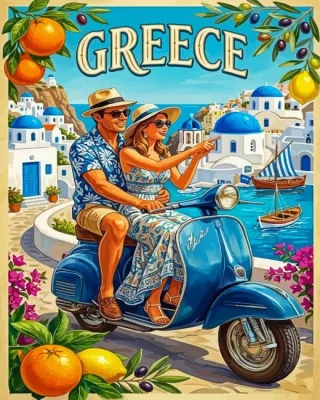 Greece Trip Paint By Numbers
