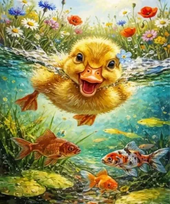 Happy Duck Paint By Numbers