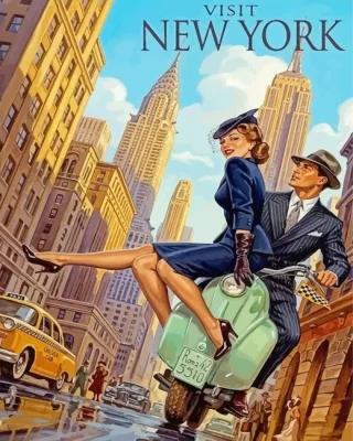 New York City Couple Paint By Numbers 