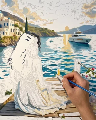 Paint by numbers artwork for adults