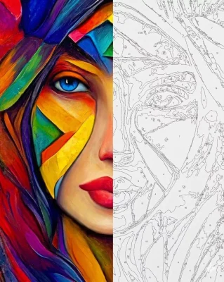 Finished premium paint by numbers canvas