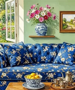 The Blue Couch Paint By Numbers