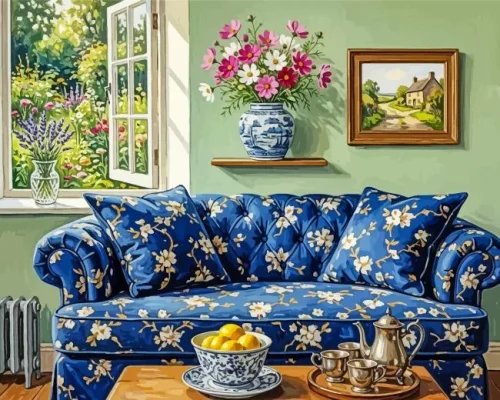 The Blue Couch Paint By Numbers