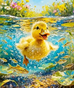 The Happy Duck Paint By Numbers