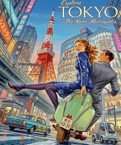 Tokyo Trip Poster Paint By Numbers