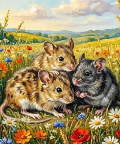 Adorable Mice Paint By Numbers