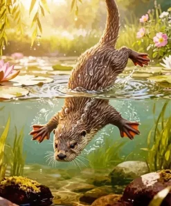 Adorable Otter Paint By Numbers