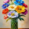 Colorful Flowers Paint By Numbers