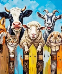 Cute Animals Art Paint By Numbers