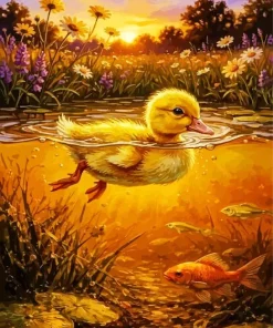 Cute Duck Paint By Numbers