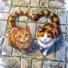 Cute Heart Cat Paint By Numbers
