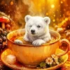 Cute White Bear Paint By Numbers