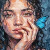 Lady And Butterfly Paint By Numbers