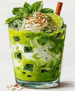 Matcha Latte Paint By Numbers