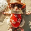 Mouse In Vacation Paint By Numbers