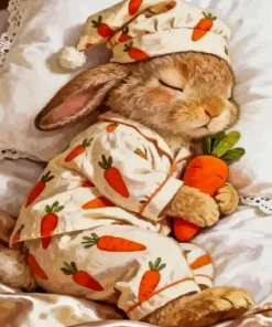 Sleepy Rabbit Paint By Numbers