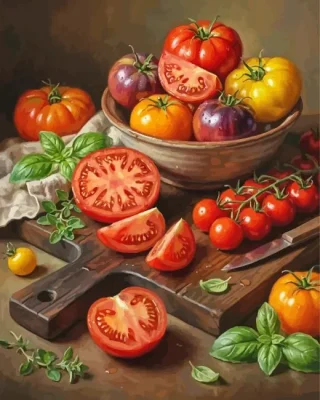 Vegetables Art Paint By Numbers 