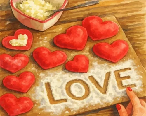 Baking Hearts Paint By Numbers 