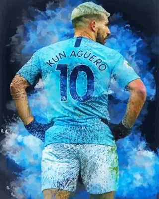 Sergio Aguero Art Paint By Numbers