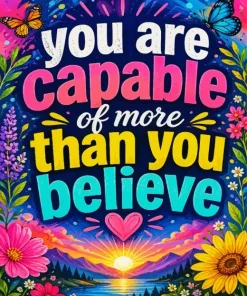 You Are Capable Paint By Numbers