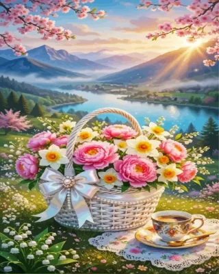 Aesthetic Flowers Paint By Numbers