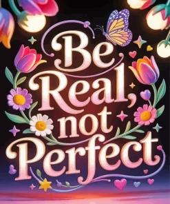 Be Real Not Perfect Paint By Numbers