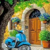 Blue Motorcycle Paint By Numbers