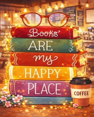 Books Are My Happy Place II Paint By Numbers