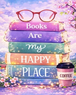 Books Are My Happy Place Paint By Numbers 