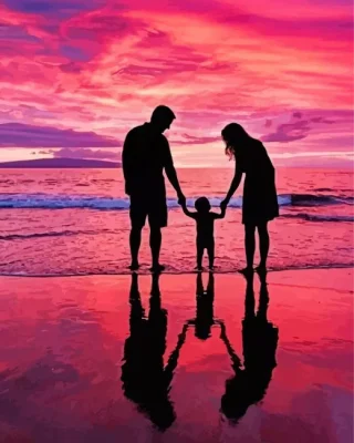 Family Silhouette Paint By Numbers