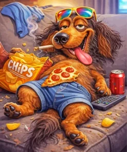 Lazy Dog Paint By Numbers