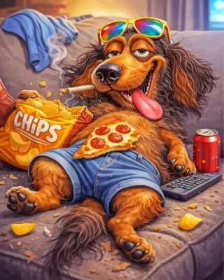 Lazy Dog Paint By Numbers