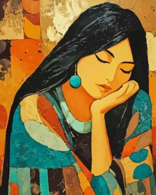 Native Lady Paint By Numbers 