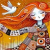 Orange Haired Girl Paint By Numbersz