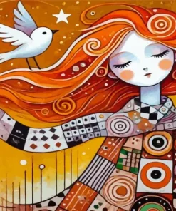 Orange Haired Girl Paint By Numbersz